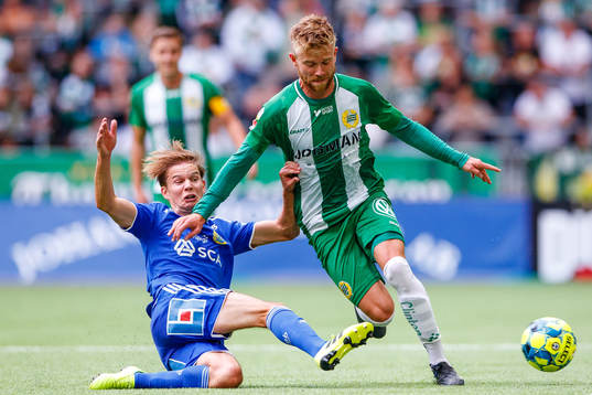 Sundsvalls Johan Blomberg och Hammarbys Dennis Widgren