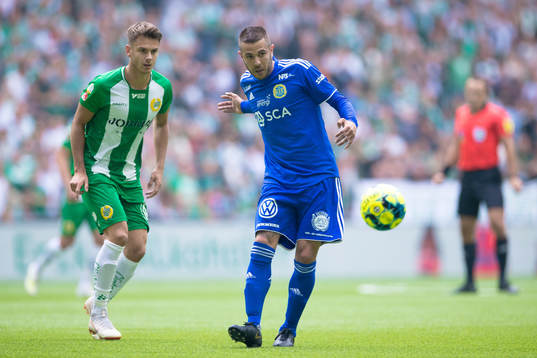 Sundsvalls Carlos Gracia och Hammarbys Alexander Kacaniklic