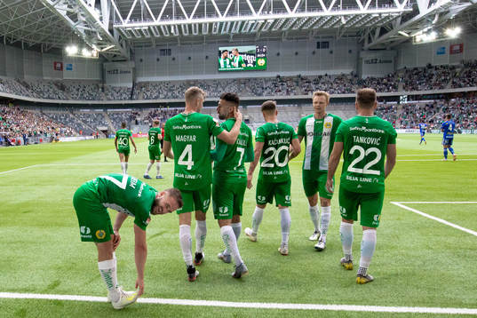 Hammarbys Mats Solheim , Richard Magyar och Imad Khalili
