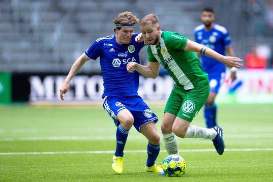 Sundsvalls Oliver Berg och Hammarbys Darijan Bojanic