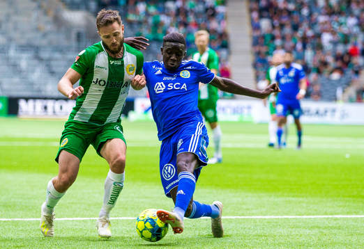 Hammarbys Mats Solheim och Sundsvalls Pa Konate