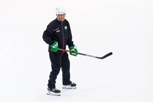 Assisterande tränare Jan Larsson på en träning med
