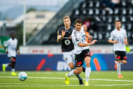 Alexander Toft Søderlund of Rosenborg and Fredrik Semb