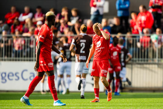 Petter Dahle Strand of Brann looks dejected