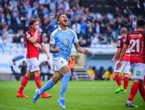 Malmö FFs Romain Gall jublar
