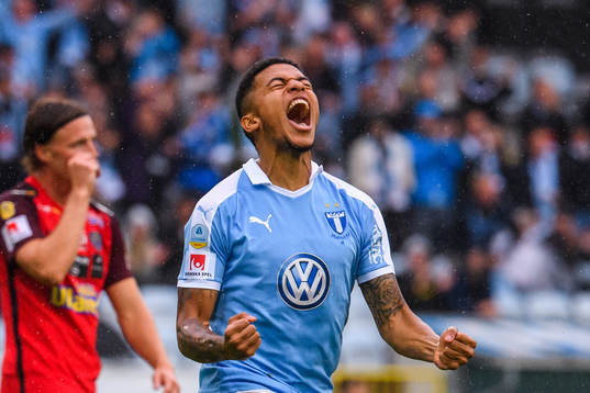 Malmö FFs Romain Gall jublar