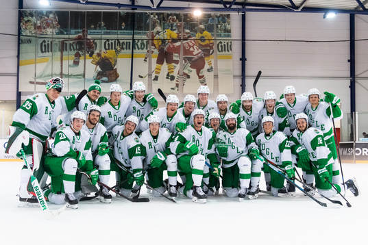 under ishockeymatchen mellan Köln och Rögle i Köln Cup
