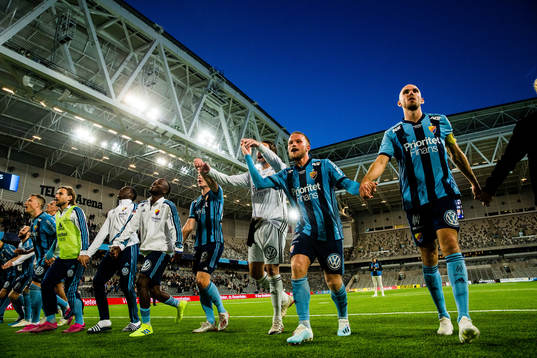 Djurgårdens spelare jublar