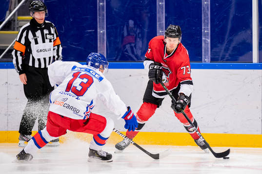 Malmö Redhawks Adam Ollas Mattsson och Oskarshamns Gustaf