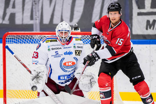 Oskarshamns målvakt Fredrik Pettersson-Wentzel och Malmö