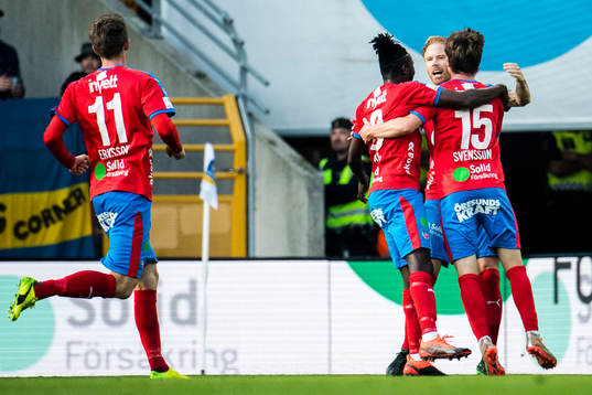 Helsingborgs spelare jublar