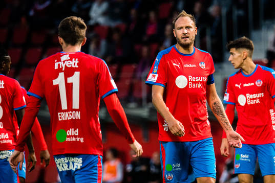 Helsingborgs Andreas Granqvist och Adam Eriksson deppar