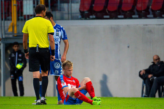 Helsingborgs Andreas Landgren har ont