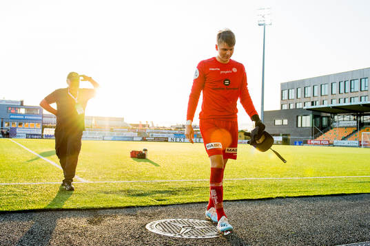 Goalkeeper Markus Vassøy Nilsen of Sandnes Ulf