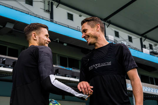 Arnor Traustason and Markus Rosenberg of Malmö FF