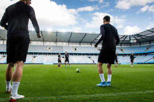 Eric Larsson and Jonas Knudsen of Malmö FF