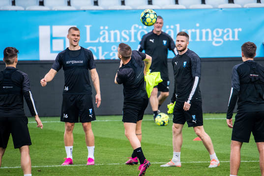 Eric Larsson and Lasse Nielsen of Malmö FF