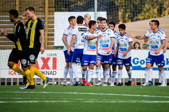 Luleås spelare jublar