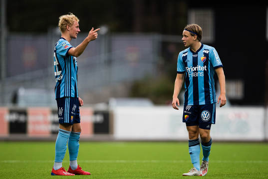 Djurgårdens Adam Bergmark Wiberg och Oscar Pettersson
