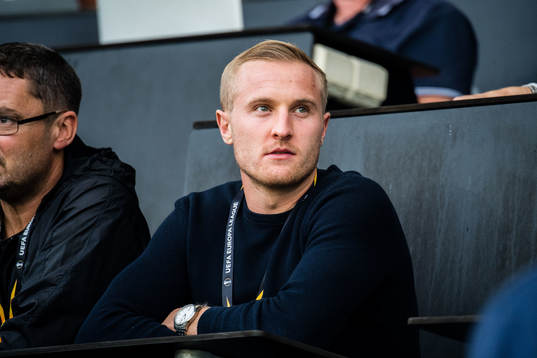 Franz Brorsson of Malmö FF in the stands
