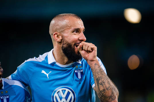 of Malmö FF Guillermo Molins celebrates