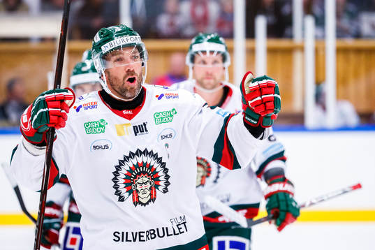 Frölundas Joel Lundqvist jublar