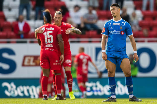 Fitim Azemi of Tromsø looks dejected