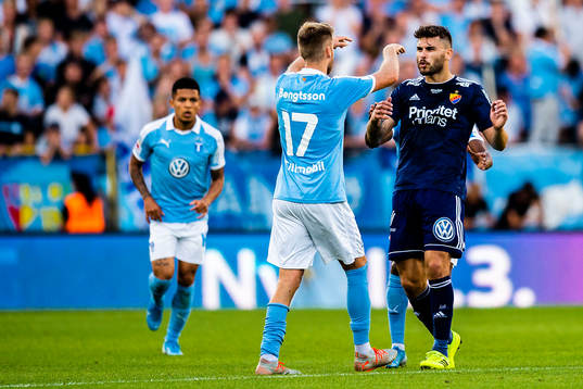 Malmö FFs Rasmus Bengtsson och Djurgårdens Astrit