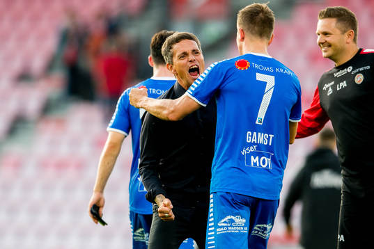 Simo Valakari, head coach of Tromsø, and Morten Gamst
