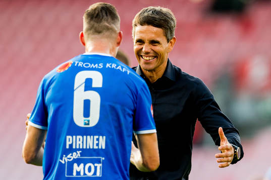 Simo Valakari, head coach of Tromsø, and Juha Markus