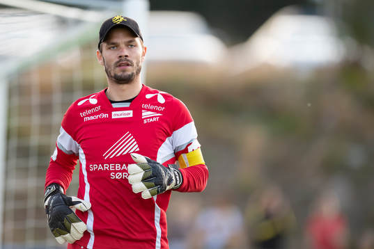 Goalkeeper Jonas Deumeland of Start