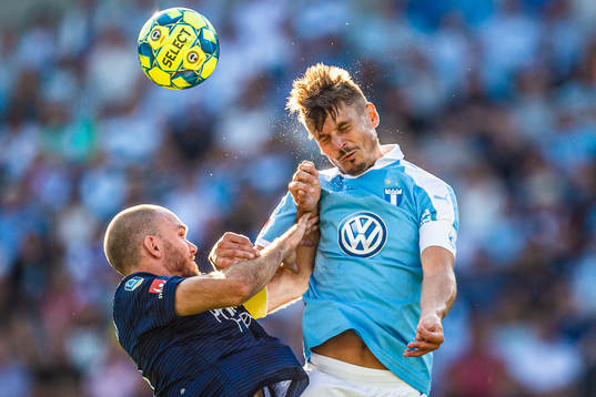 Djurgårdens Marcus Danielson och Malmö FFs Markus