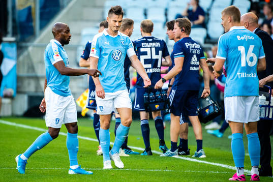 Malmö FFs Markus Rosenberg och Arnór Traustason deppar