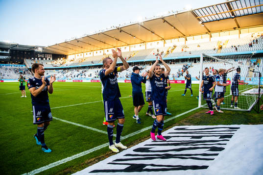 Djurgårdens spelare jublar