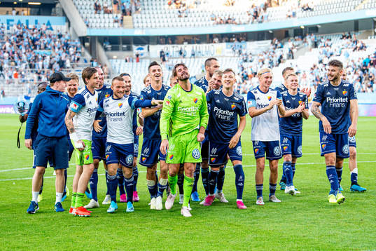 Djurgårdens spelare jublar