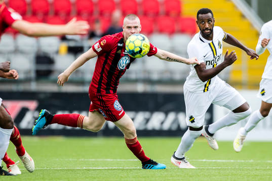 s Henok Goitom  och Östersunds Pontus Kindberg