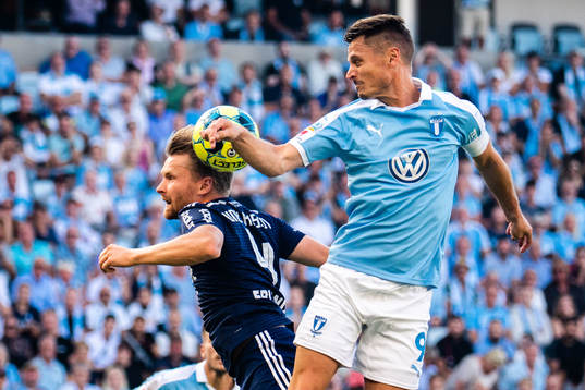 Malmö FFs Markus Rosenberg och Djurgårdens Jacob Une