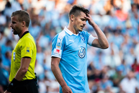 Malmö FFs Markus Rosenberg deppar
