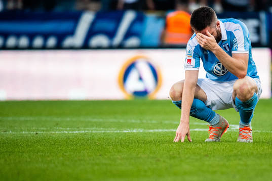 Malmö FFs Lasse Nielsen deppar