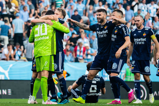 Djurgårdens spelare jublar