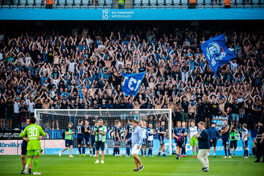 Djurgårdens spelare jublar
