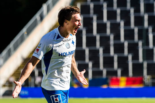 IFK Norrköpings Rasmus Lauritsen jublar