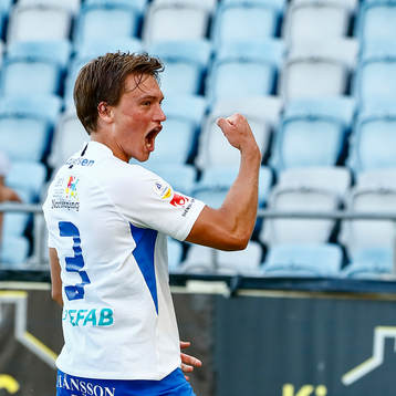 IFK Norrköpings Rasmus Lauritsen jublar