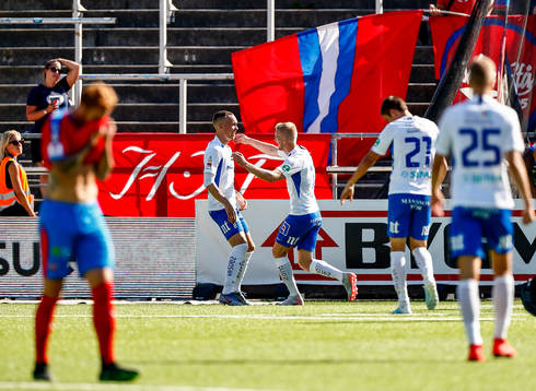 IFK Norrköpings Gudmundur Thórarinsson och Kalle Holmberg