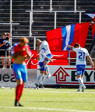 IFK Norrköpings Gudmundur Thórarinsson och Kalle Holmberg