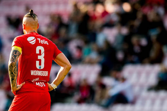 Vito Wormgoor of Brann looks dejected scoring an own goal