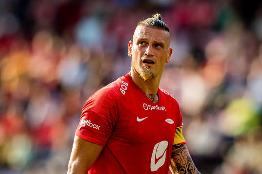 Vito Wormgoor of Brann looks dejected scoring an own goal