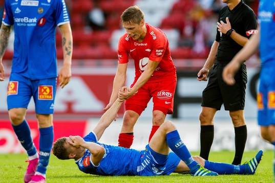 Morten Gamst Pedersen of Tromsø and Ruben Yttergård