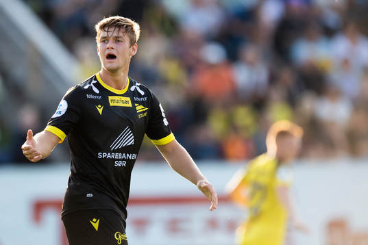 Mathias Idsøe Bringaker of Start reacts