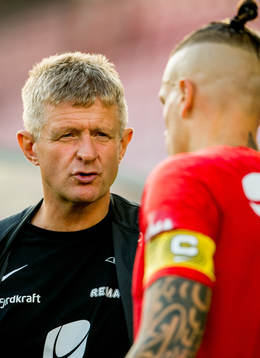 Lars Arne Nilsen, head coach of Brann, and Vito Wormgoor